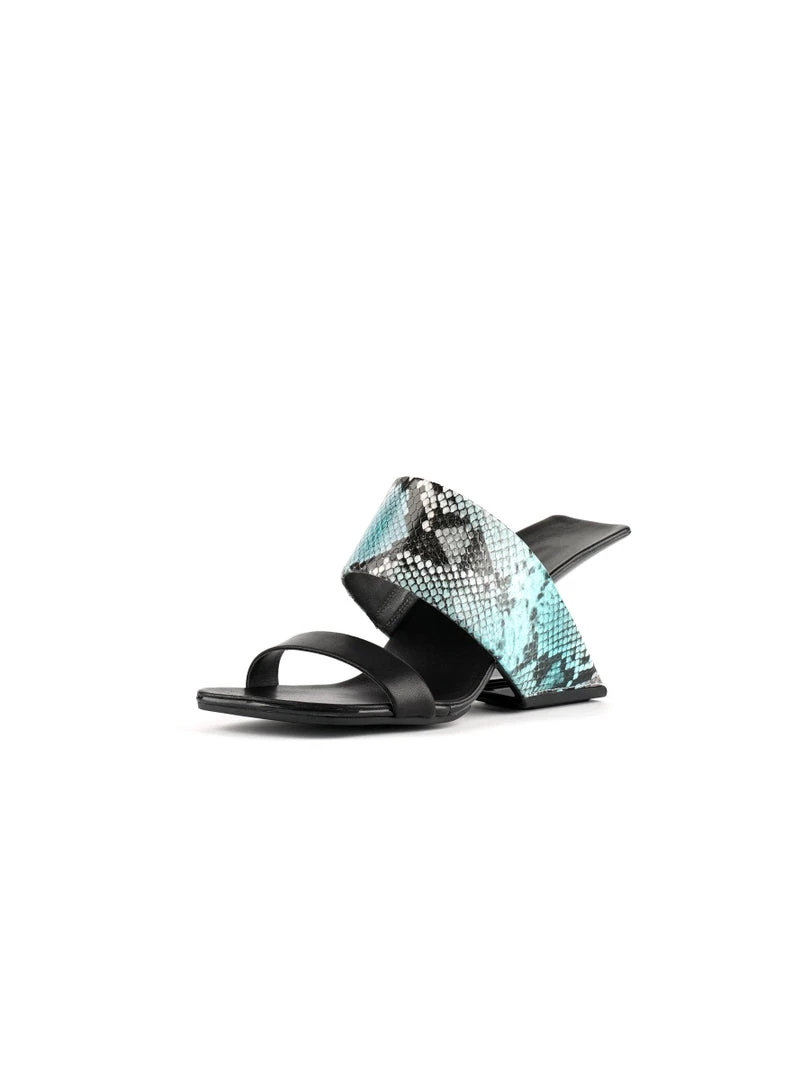 Jady Rose JadyRose | Open-Heel Leather Slide- Steal Blue 2 Jady Rose JadyRose | Open-Heel Leather Slide- Steal Blue
