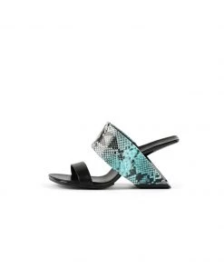 Jady Rose JadyRose | Open-Heel Leather Slide- Steal Blue 10 Jady Rose JadyRose | Open-Heel Leather Slide- Steal Blue