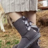 XH SMAIBULUN UGG™ | Double-Bow Back Ribbon Suede Boots - Steel Grey NEW ARRIVALS