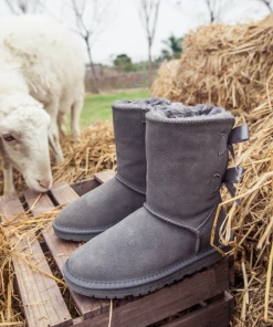 XH SMAIBULUN UGG™ | Double-Bow Back Ribbon Suede Boots - Steel Grey NEW ARRIVALS 13 XH SMAIBULUN UGG™ | Double-Bow Back Ribbon Suede Boots - Steel Grey NEW ARRIVALS