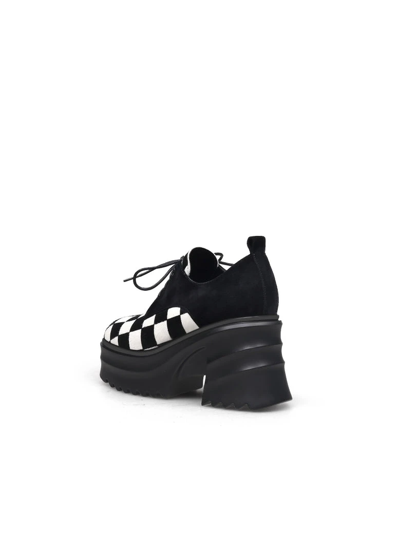 Jady Rose NEW ARRIVALS JadyRose | Chess Pattern Upper Suede Chunky Heel Oxford 5 Jady Rose NEW ARRIVALS JadyRose | Chess Pattern Upper Suede Chunky Heel Oxford