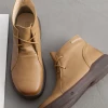XR Rumour Has It | Modern Lace-Up Leather Ankle Boots - Tan New In Shoes