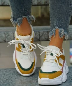 HT New In Shoes EN BLOOM | SEVANI MULTI COLOR DAD SNEAKER TAN