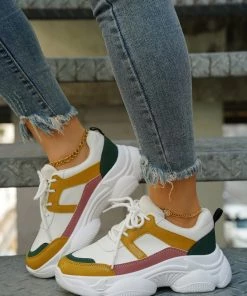 HT New In Shoes EN BLOOM | SEVANI MULTI COLOR DAD SNEAKER TAN