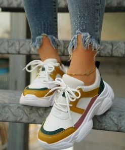 HT New In Shoes EN BLOOM | SEVANI MULTI COLOR DAD SNEAKER TAN