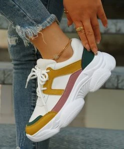 HT New In Shoes EN BLOOM | SEVANI MULTI COLOR DAD SNEAKER TAN