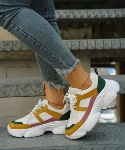 HT New In Shoes EN BLOOM | SEVANI MULTI COLOR DAD SNEAKER TAN