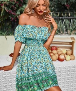 DY NALAH BOHO DRESS - TEAL PRINT 10 DY NALAH BOHO DRESS - TEAL PRINT