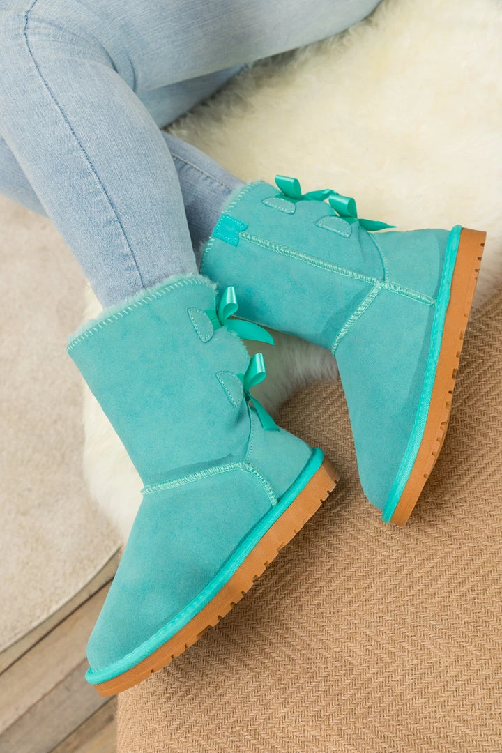 XH SMAIBULUN UGG™ | Back Ribbon Double-Bow Suede Boots 10 XH SMAIBULUN UGG™ | Back Ribbon Double-Bow Suede Boots