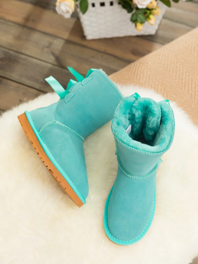 XH SMAIBULUN UGG™ | Back Ribbon Double-Bow Suede Boots 2 XH SMAIBULUN UGG™ | Back Ribbon Double-Bow Suede Boots