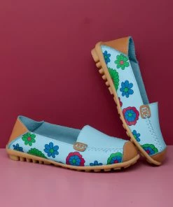 ATC Floral Print-Accent Leather Loafers - MAMA LOVE 45 ATC Floral Print-Accent Leather Loafers - MAMA LOVE