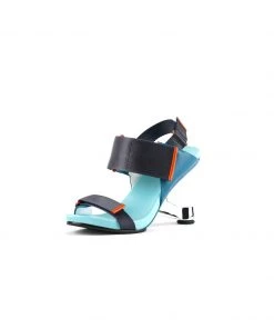 Jady Rose New In Shoes JadyRose | ZAYLA Turquoise Elevator Heel Strap High Heel Open Toe Sandals