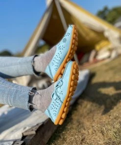 ATC Side Tie Laser Cut Round-Toe Loafers - MAMA LOVE