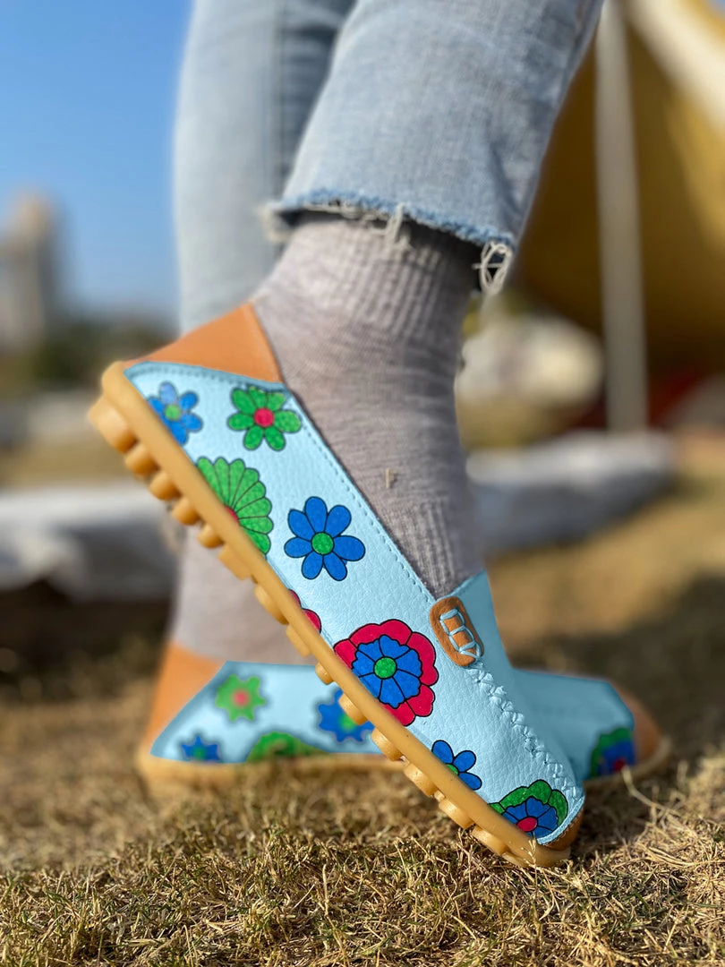 ATC Floral Print-Accent Leather Loafers - MAMA LOVE 19 ATC Floral Print-Accent Leather Loafers - MAMA LOVE