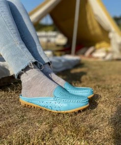 ATC Laser Cut Out Mules Loafers - Women