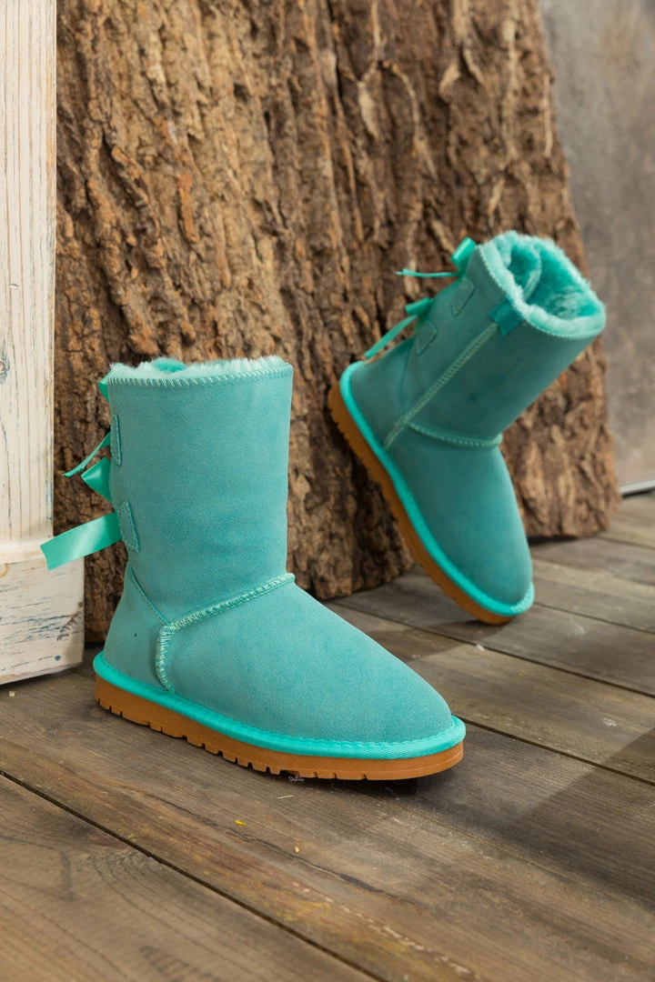 XH SMAIBULUN UGG™ | Back Ribbon Double-Bow Suede Boots 7 XH SMAIBULUN UGG™ | Back Ribbon Double-Bow Suede Boots