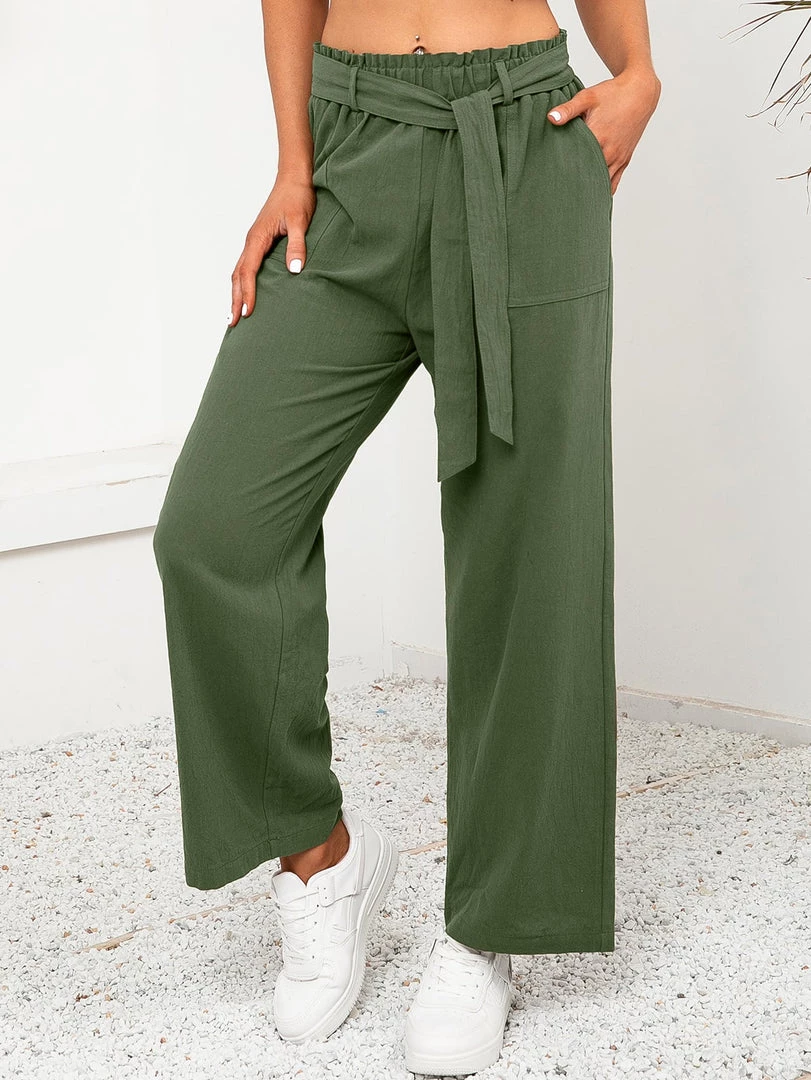 YBL Smaibulun Doll | Diza Tie-Waist Wide-Leg Linen Pants New In Clothing 2 YBL Smaibulun Doll | Diza Tie-Waist Wide-Leg Linen Pants New In Clothing