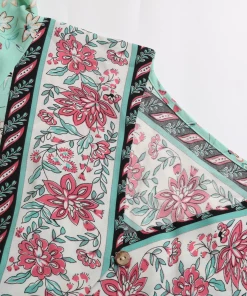 BFZY New In Clothing Smaibulun | Light Green Floral Print V-Neck Midi Dress 9 BFZY New In Clothing Smaibulun | Light Green Floral Print V-Neck Midi Dress