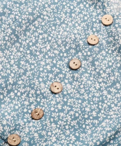 BFZY Smaibulun | Blue Floral Print V-neck Mini Dress