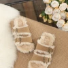 Maibulun | Plush Insole Dual-Strap Beige Sandals Slide Shoes New In Shoes