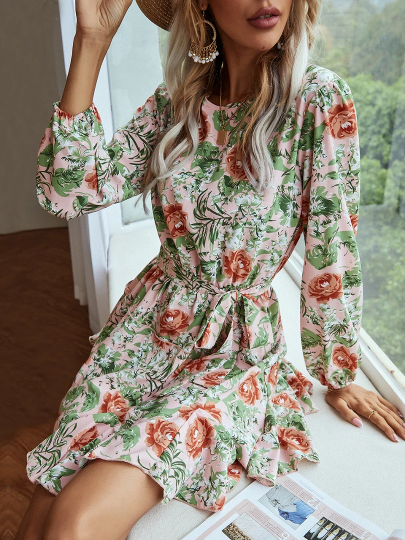 BFZY New In Clothing Smaibulun | Pink Floral Long Sleeve Shift Dress 1 BFZY New In Clothing Smaibulun | Pink Floral Long Sleeve Shift Dress