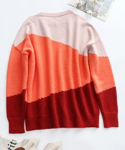 MY Smaibulun | ELMA Knit Jumper - Orange Block