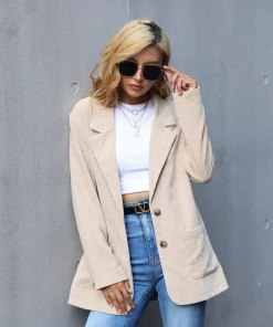 YBL Smaibulun | Corduroy Casual Jacket - Cream New In Clothing