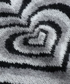 MY Smaibulun | Black Grey Heart Ring Knit Top New In Clothing 14 MY Smaibulun | Black Grey Heart Ring Knit Top New In Clothing