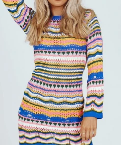 MY Smaibulun Doll | Zig Zag Crochet Knit Dress - Blue 7 MY Smaibulun Doll | Zig Zag Crochet Knit Dress - Blue