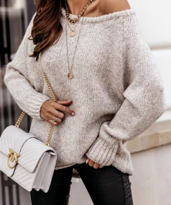 MY Smaibulun Doll | CHESTERFIELD Apricot Oversized Collar Knit Sweater