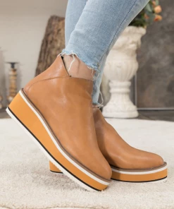 HYHE En Bloom | Eazy Platform Ankle Boot - Tan New In Shoes