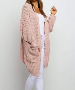 MY New In Clothing Smaibulun | Knit Pocket Open-Front Longline Cardigan - Pink 7 MY New In Clothing Smaibulun | Knit Pocket Open-Front Longline Cardigan - Pink