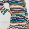MY Smaibulun | Zig Zag Crochet Knit Dress - Green New In Clothing