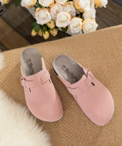 New In Shoes Maibulun | Buckle Suede Classic Pink Clogs