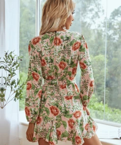 BFZY New In Clothing Smaibulun | Pink Floral Long Sleeve Shift Dress 13 BFZY New In Clothing Smaibulun | Pink Floral Long Sleeve Shift Dress