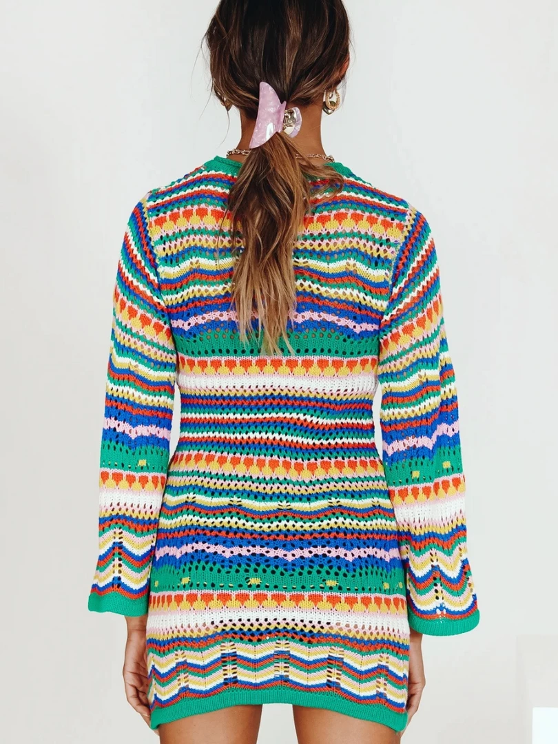 MY Smaibulun | Zig Zag Crochet Knit Dress - Green New In Clothing 5 MY Smaibulun | Zig Zag Crochet Knit Dress - Green New In Clothing