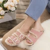 Maibulun | Plush Insole Dual-Strap Pink Sandal Slide Shoes New In Shoes