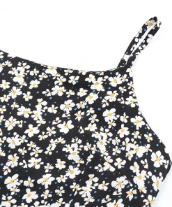 BFZY New In Clothing Smaibulun | Black Floral Sleeveless Midi Dress 11 BFZY New In Clothing Smaibulun | Black Floral Sleeveless Midi Dress