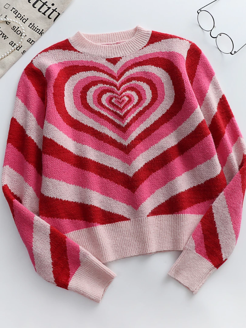 MY New In Clothing Smaibulun | Pink Red Heart Ring Knit Top 1 MY New In Clothing Smaibulun | Pink Red Heart Ring Knit Top