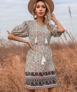 BFZY Smaibulun | Floral Ruffle Mini Dress