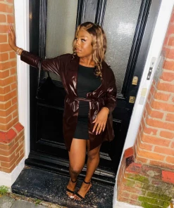 YBL New In Clothing Smaibulun Doll | Brown Washed Leather Trench Coat