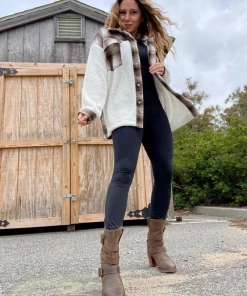 YBL New In Clothing Smaibulun Doll | Yellow Plaid-Contrast Pocket Button-Up Jacket