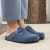 Maibulun | Buckle Suede Classic Navy Clogs New In Shoes