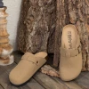 New In Shoes Maibulun | Buckle Suede Classic Beige Clog Mule Slippers