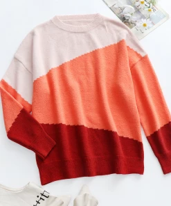 MY Smaibulun | ELMA Knit Jumper - Orange Block