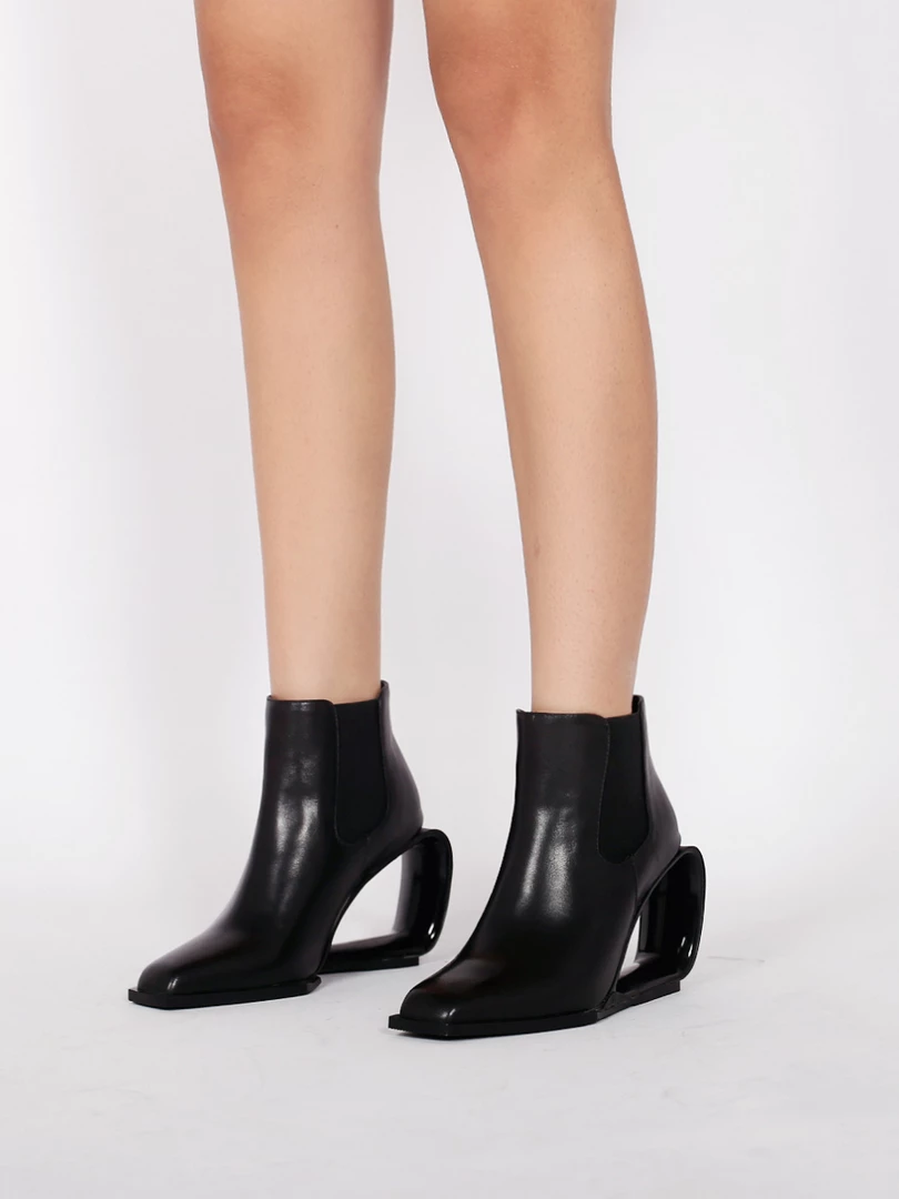 Jady Rose JadyRose | Genuine Leather Elevator Wedge-Heel Back Chelsea Boots New In Shoes 1 Jady Rose JadyRose | Genuine Leather Elevator Wedge-Heel Back Chelsea Boots New In Shoes