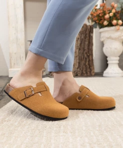 SMAIBULUN Sales 22 Maibulun | Buckle Suede Classic Ginger Clogs