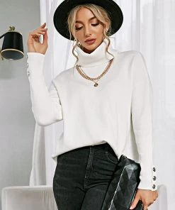 MY Smaibulun | White Oversized Collar Turtleneck Knit Sweater New In Clothing 11 MY Smaibulun | White Oversized Collar Turtleneck Knit Sweater New In Clothing