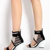Jady Rose NEW ARRIVALS JadyRose | NOTEPAD Mesh Upper White Leather Sandals