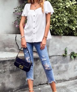 DY AMMELINE TOP - WHITE New In Clothing